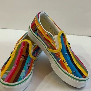VANS Kids Sz 13 Slip-On V Sesame Street Multi Color New w/o box